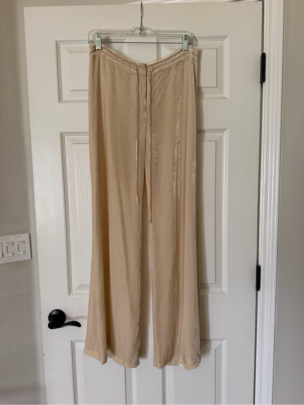 Johnny Was Love Ecru Keyana Velvet Silk Pants